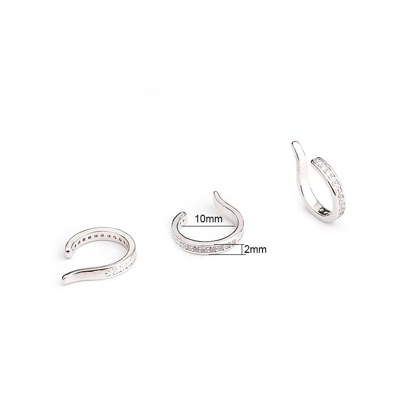 1Pc 10mm Gold Silver Color No Piercing Cartilage Cuff Upper Ear Cuff Wrap Earring Non Pierced Fake Conch Piercing