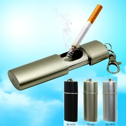 New Fashion Mini Ashtray Outdoor Portable Key Chain Ashtray Slip Seal Environmental Cigarette Lighter Accessories Smoker Gift