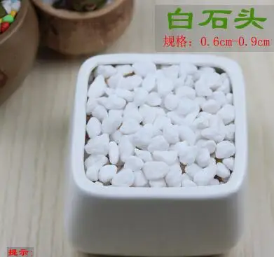 100g/lot,White Small Stones Hydroponic Plants Medium Flower Pot Gardening Supplies Decoration