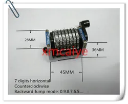 2 Pieces GTO 7 Digits Horizontal Numbering Machine Backward Jump Moth 0987654...