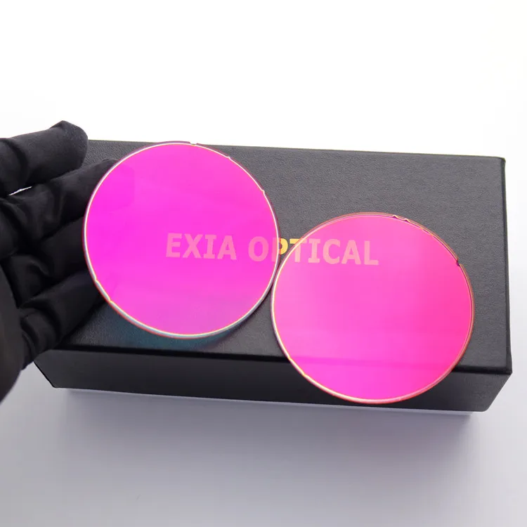 

EXIA A45 Flat Sunglasses Lenses Mirror Pink Coatings Flash Colors UV400 Light Color SHMC