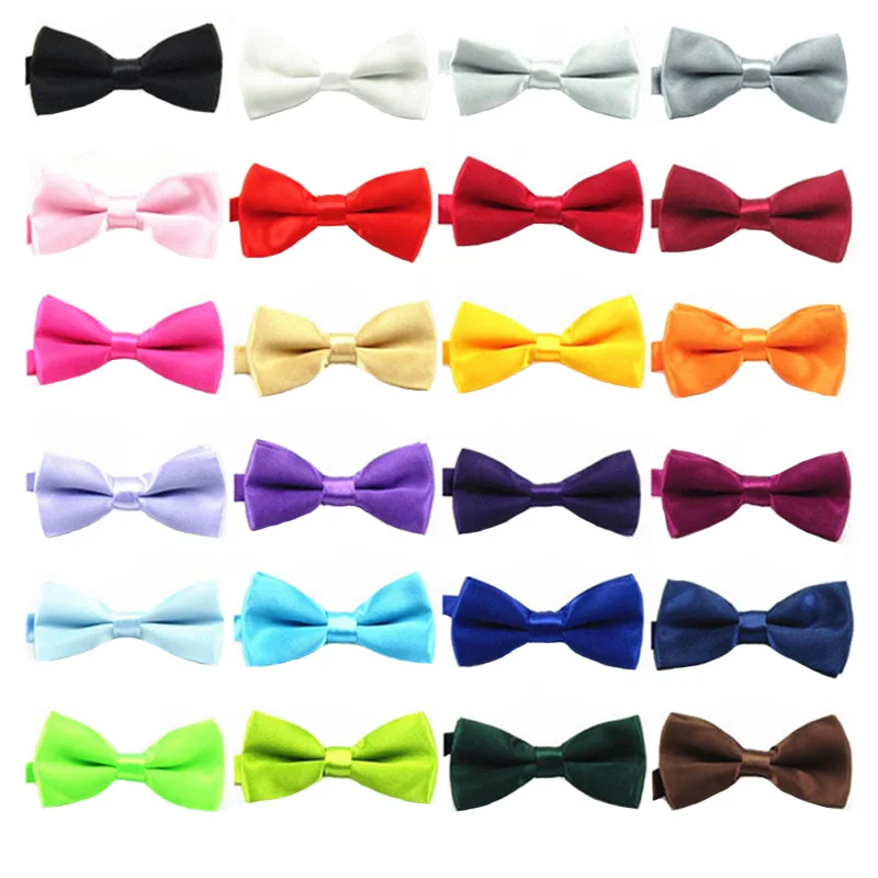 Children Bow Tie Baby Boy Kid Clothing Accessories Solid Color Gentleman Shirt Neck  Bowknot Colourful Cravats Gift