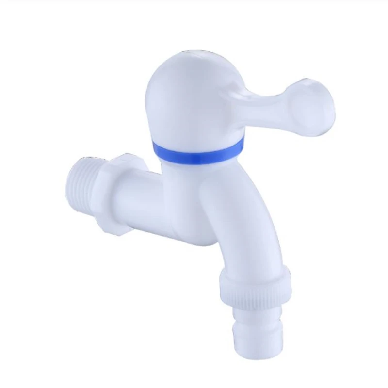 plastic faucet pp mini tap male thread white small Bibcock easy install washing machine wholesale garden