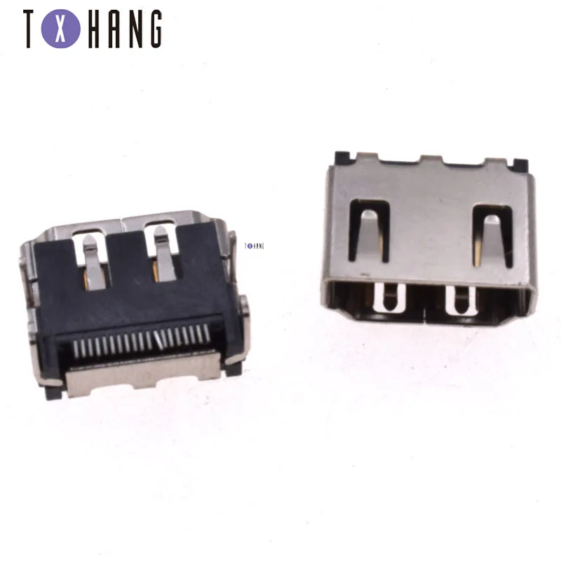 10PCS HDMI FEMale Jack/socket connector 19PIN 19P right angle smt smd 90 Degree Gold-Plated hd 19 PIN