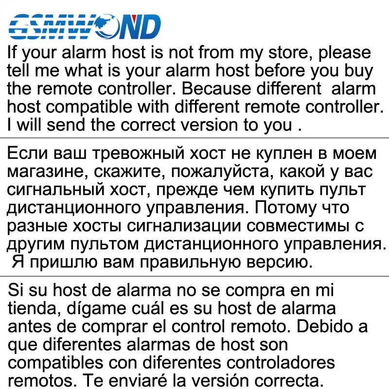 Hot Selling 433MHz Wireless Metal Remote Controller For Home Burglar Alarm System For Wifi GSM Alarm System