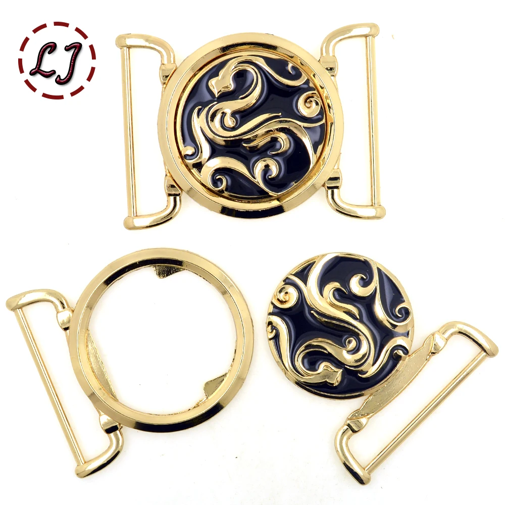 New arrived 45mm fashion women gold cilp square metal belt buckles crafts decoration Buckles DIY garment sew accessories PDK005