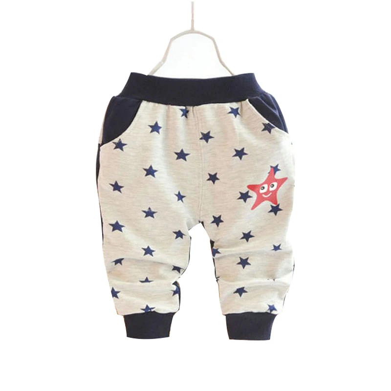 2015 Spring&Autumn 1 piece Cotton children pants  boy girl Five-pointed star pattern 0-3 year baby harem pants training pants