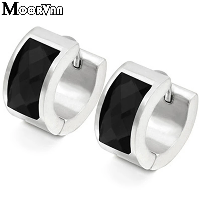 Moorvan Women Earrings Stainless Steel Acrylic Crystal Jewelry Stud Earring for Woman Brincos 2018 Lady Christmas Gift VE355