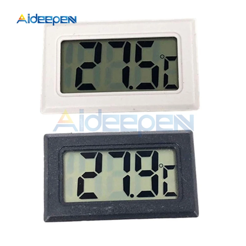 Mini LCD Digital Thermometer Hygrometer -50~110 degree Temperature Sensor For Indoor Outdoor Freezer Fridge 1M 1.5M 2M Probe