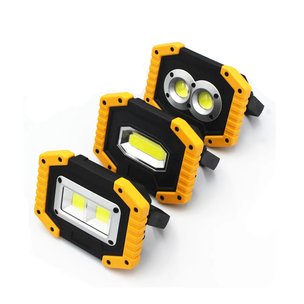 Linterna COB recargable para supervivencia al aire libre, luz LED de trabajo de 18650, 20W, gran brillo, USB, novedad