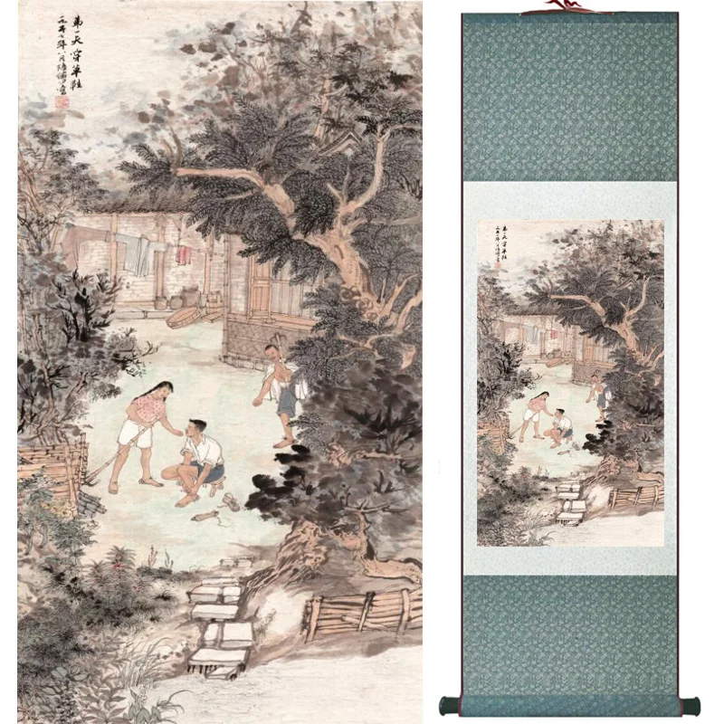 

Home Office Decoration Chinese scroll painting birds painting Chinese wash Printed painting 060402