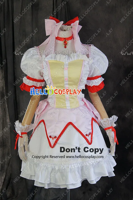 

Puella Magi Madoka Magica Cosplay Madoka Kaname Pink Uniform Costume H008