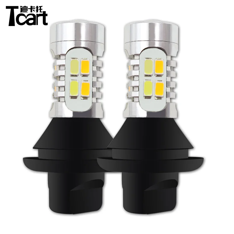 Tcart T20 7440 W21W For Nissan X-trail T31 T25 3157 Leaf 2014 Auto Led Bulbs Car LED DRL Daytime Running Light Turn Signals Lamp