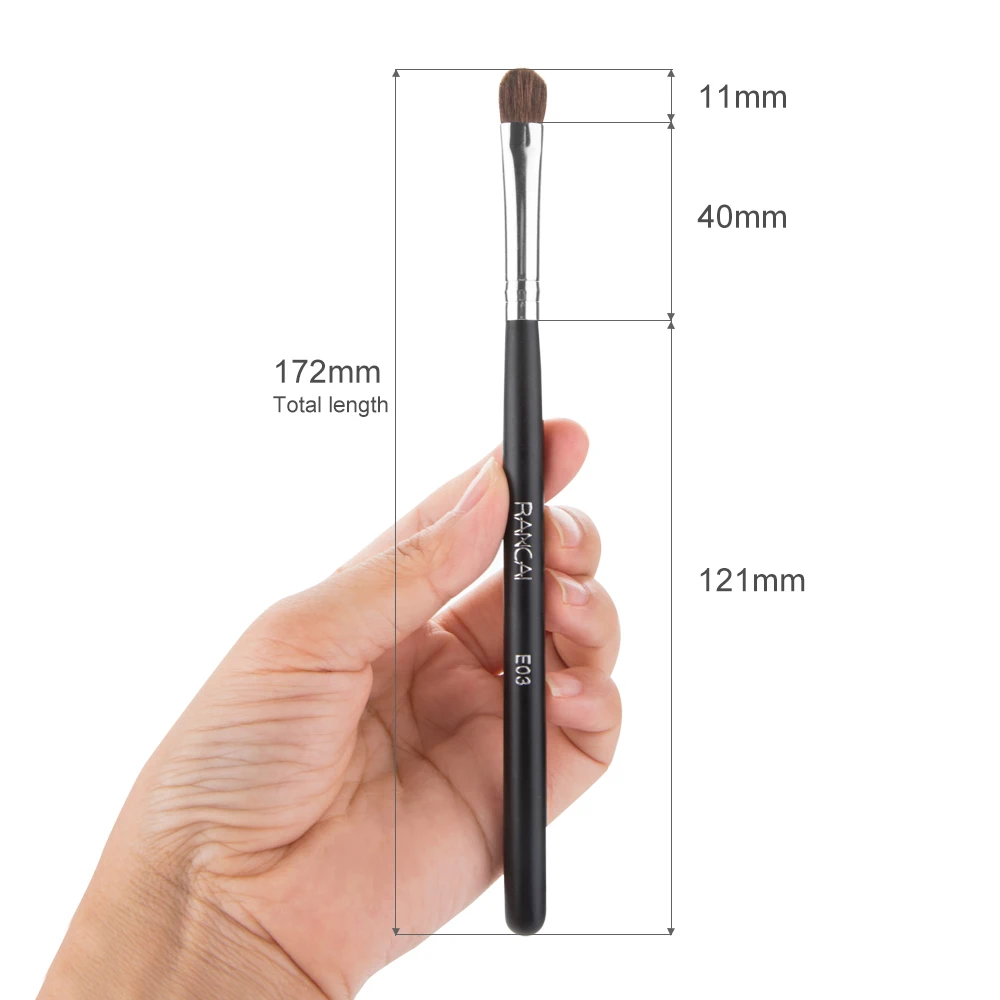 RANCAI 1pcs Professional Smudge Brush Small Eyeshadow Brushes Shoter Shader Eyes Brushes Cosmetics Beauty Essentials Tools