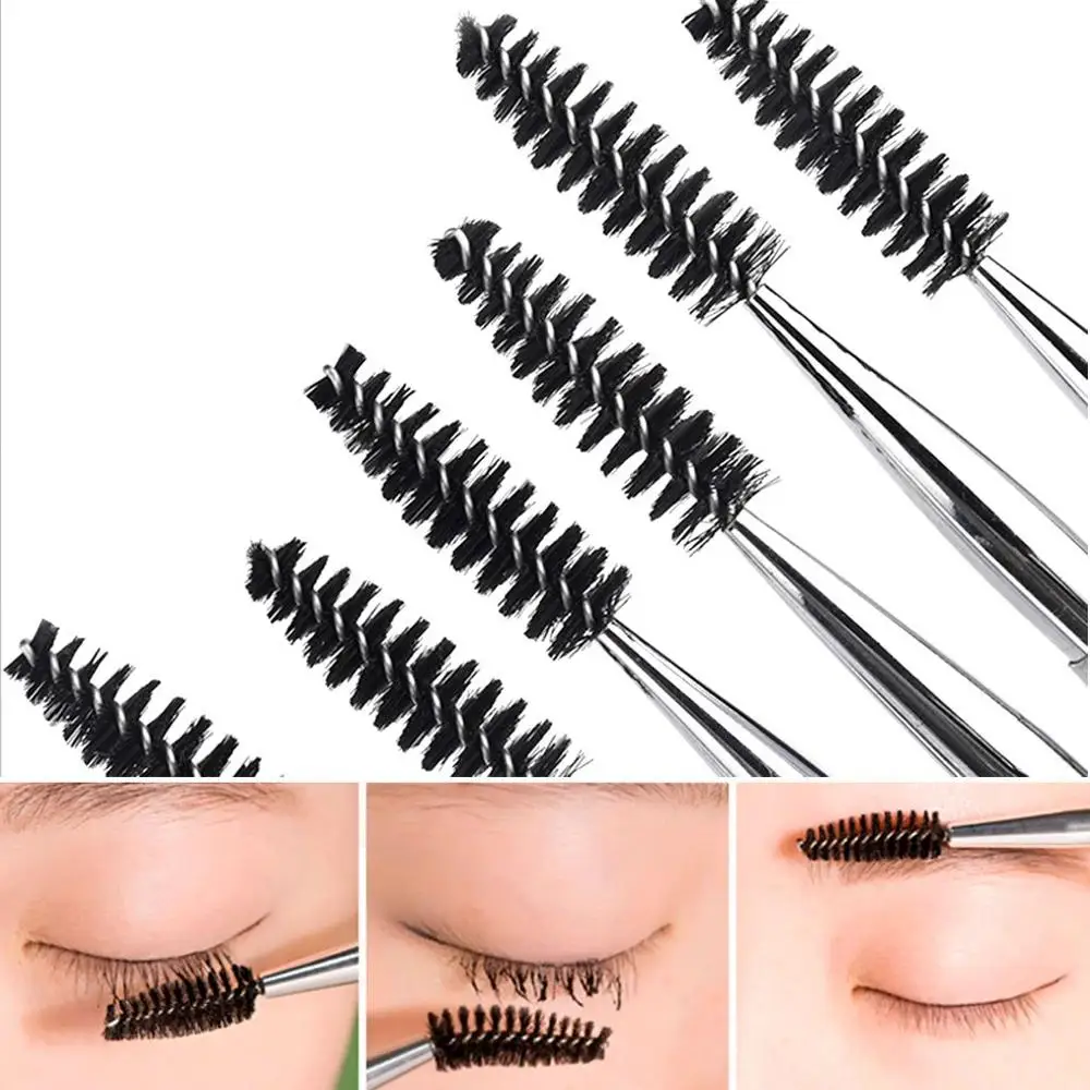 1pcs High Quality Eyelash Brush Crystal Long Screw Eye Lash Curler Eyebrow Comb Makeup Brush Mascara Colorful Cosmetic Tool