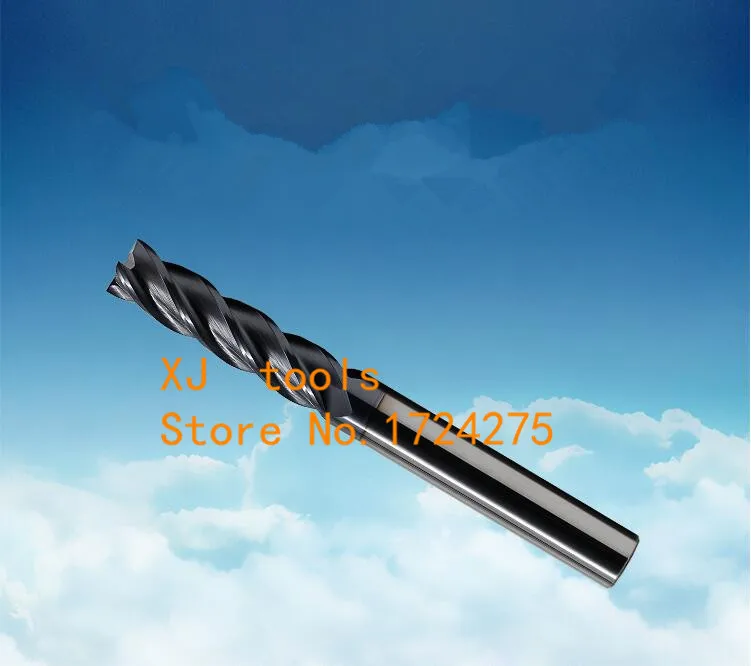 

1PCS HRC45 4F-3/4/5/6/8/10/12/14/16/18/20mm long shank alloy milling cutter extended,length Carbide End Mill,the lathe tool,cnc