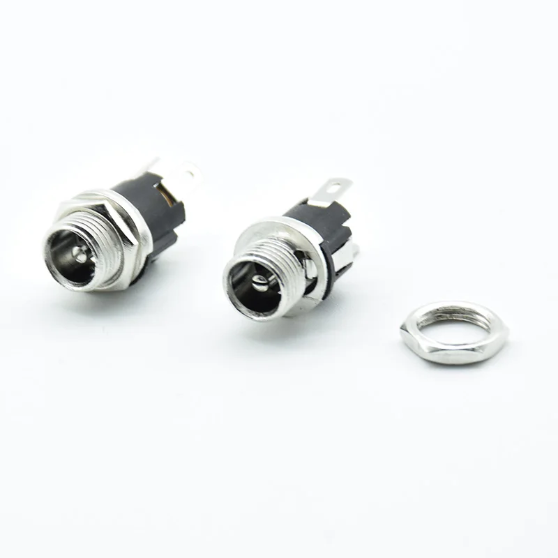 5Pcs 5.5mmx2.1mm DC Power Jack Socket Female Panel Mount 3-Pin Electrical Socket  Adapter Connector