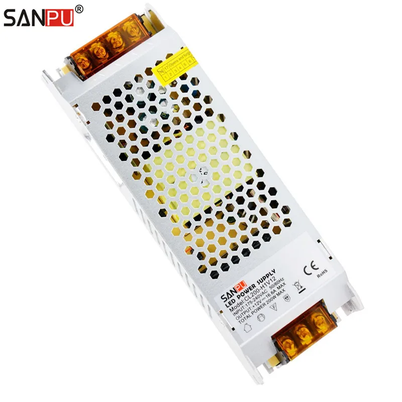 

SMPS 24 Volt LED Power Supply 24V 200W 8A Constant Voltage Switching Driver 220V AC/DC Lighting Transformer 24VDC Indoor No Fan