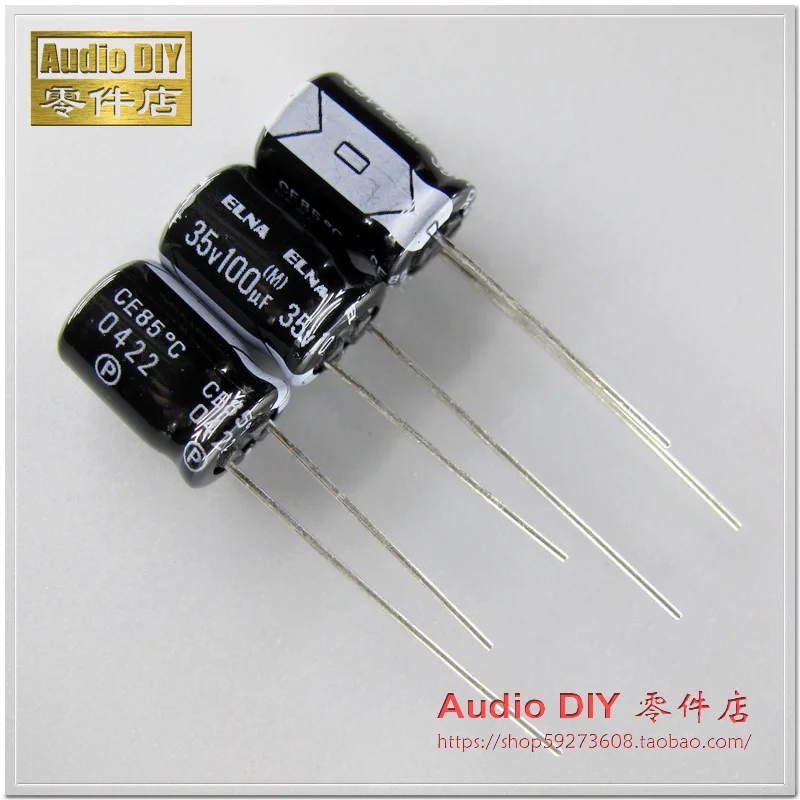 30PCS/50pcs ELNA RA2 Series 100uF/35V Audio Electrolytic Capacitor (Original Bag Original Box Packaging) FREE SHIPPING