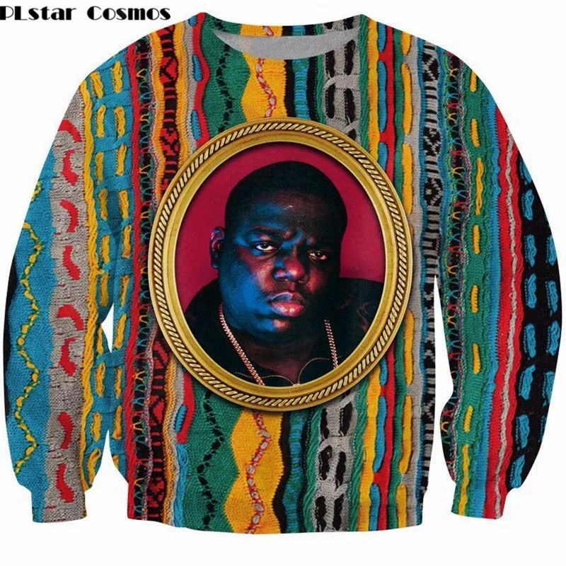 

PLstar Cosmos Sweatshirt Notorious B.I.G. jumper Biggie Smalls Character print Sweats Fashion Clothing Women Men Pullover