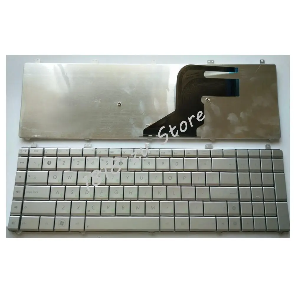 

NEW Russian Layout Silver Laptop Keyboard for Asus N55 N55S N55SL N55SF N55X Silver replacement keyboard