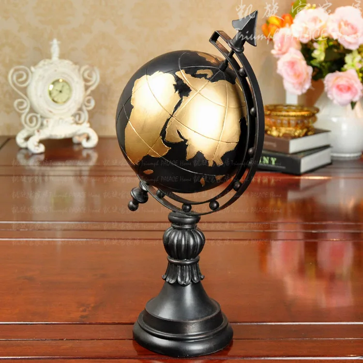 

Fashion Vintage Globe Resin Decoration Home Accessories Resin Craft Decoration Globe Decor Home Decoration Table Globe