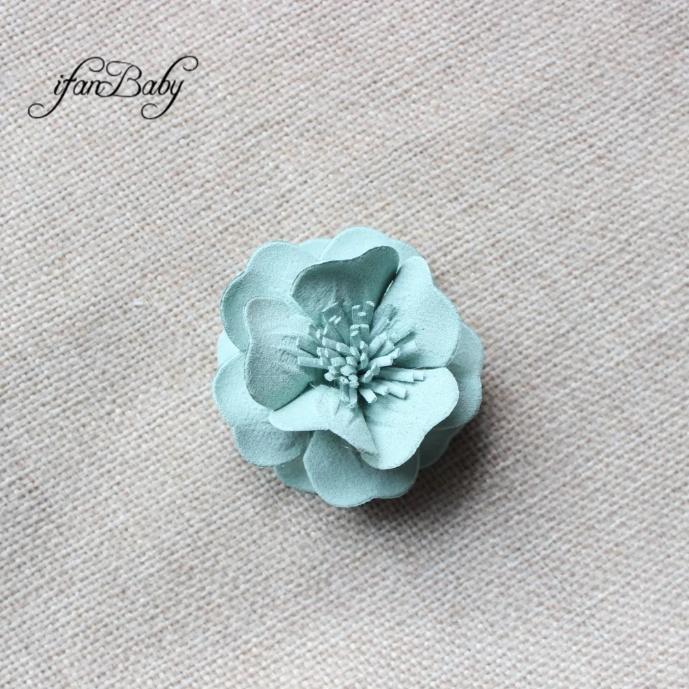 Fashion Synthetic Leather Flower CRAFT Hair Accessories Appliques Embellishments