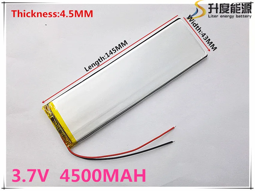 

Polymer battery 4500mah 3.7V 4543145 smart home MP3 speakers Li-ion battery for dvr,GPS,mp3,mp4,cell phone,speaker