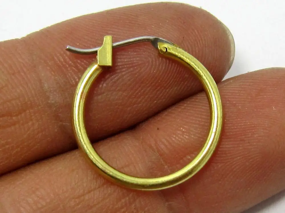 10pcs Earring Hoops, Brass Earrings, Round Circle Earring Post, 25x1.8mm, Earring Supplies, Brass Jewelry Making - R231