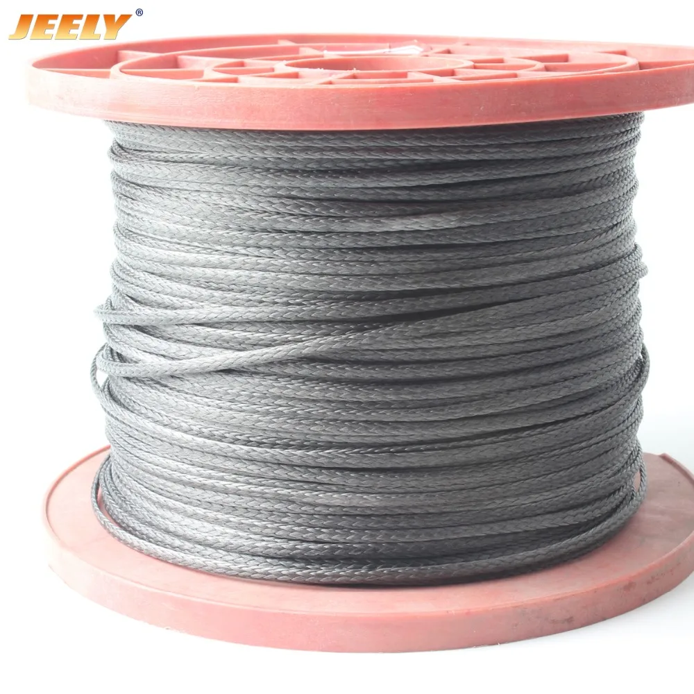 JEELY 50m 1500lb 2.5mm 12 strand uhmwpe hollow braided wakeboarding towing rope