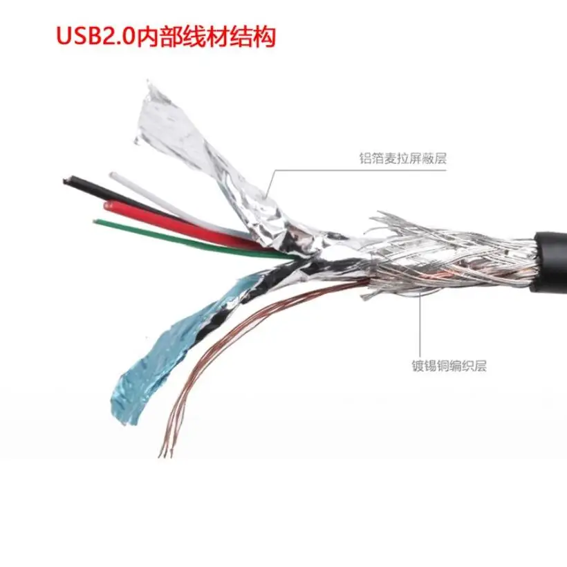 كابل بيانات USB من النوع A ذكر إلى USB 2.0 ذكر 3M 5M 8M لطابعة الماسح الضوئي للقرص الصلب - سلك مزامنة البيانات المتين