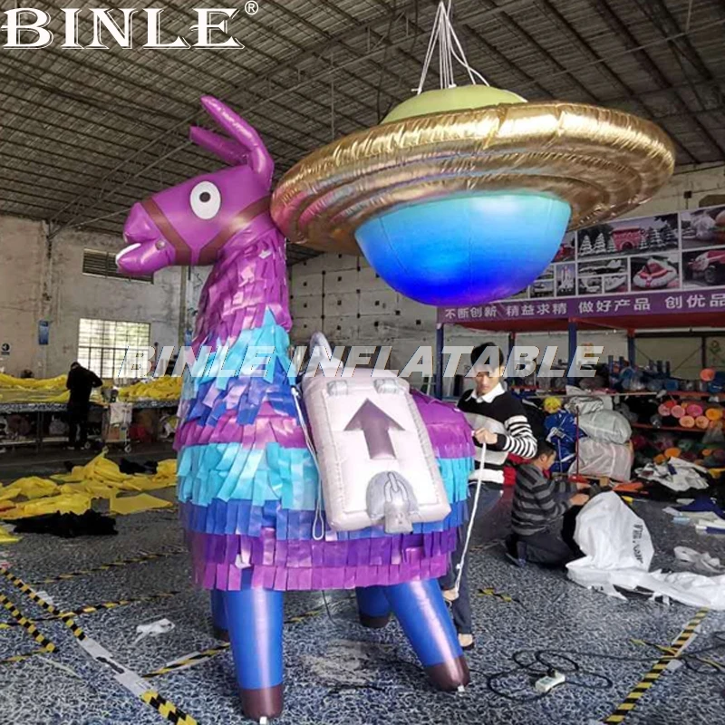 Customized new designed 3mH purple giant inflatable Lama animal cartoon for advertising