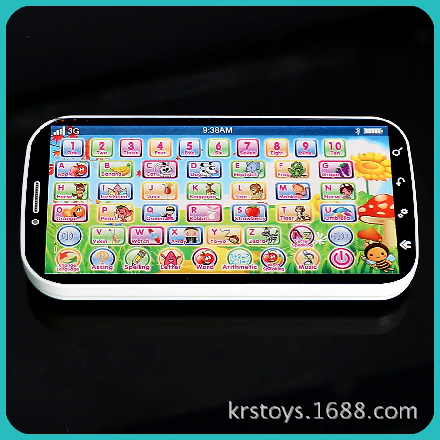 Preschool Children\'s English Russian Language Learnin Touch3D Telephone Baby Kids Educational&Interactive Toy Phone