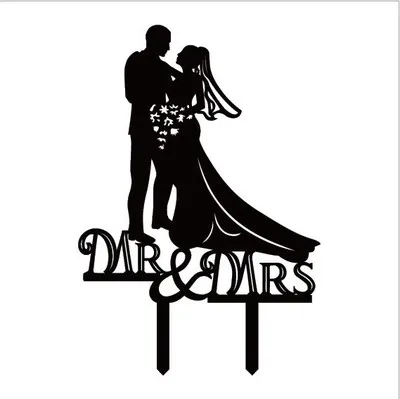 Multi Styles Love You & Me Acrylic Cake Flag Topper Mr & Mrs Cake Flags For Wedding Anniversary Party Cake Baking Decor