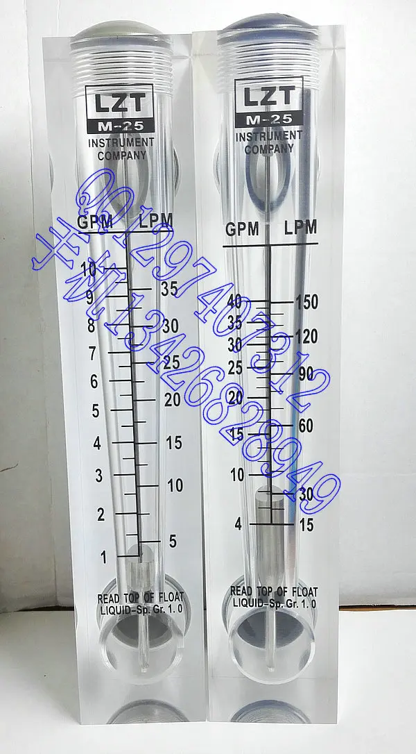 

LZT-25 panel flow meter 4~40GPM 15~150LPM liquid flowmeter