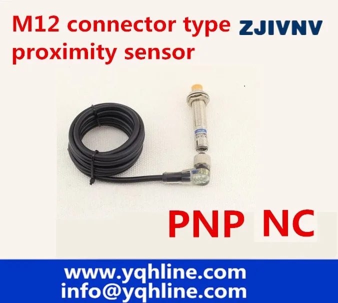 

M12 cylinder connector type non-flush PNP NC DC 3 wires proximity inductive sensor normally close proximity switch distance 4mm