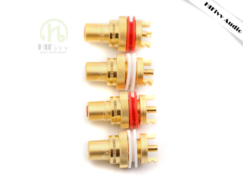 CMC 805-2.5f RCA Socket HIFI Audio Amplifier Connector Of Speaker Socket Copper Gold Plated RCA Connector