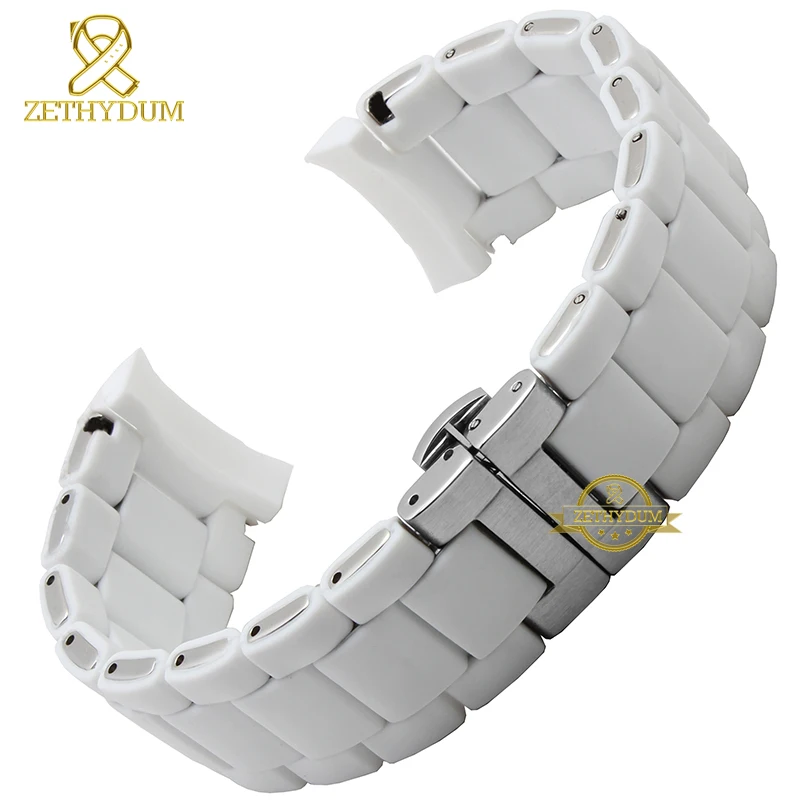 Rubber Watchband silicone wristband bracelet Silver color buckle 20 23mm watch band strap for Armani AR5921 5922 5858 5868 5859