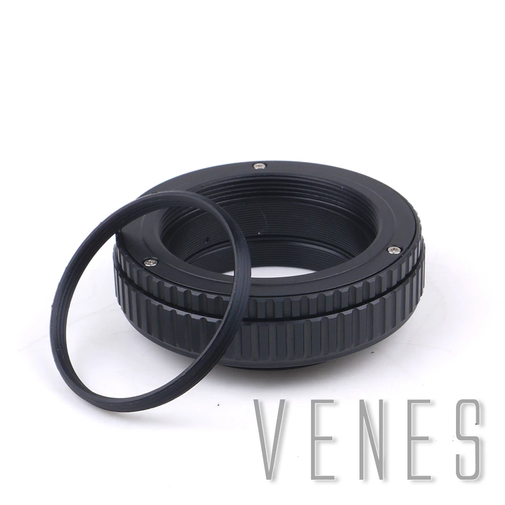 VENES 25 -55mm Macro Extension Tube M39 Lens to M42 Camera Adjustable Focusing Helicoid Ring Adapter  M39-M42