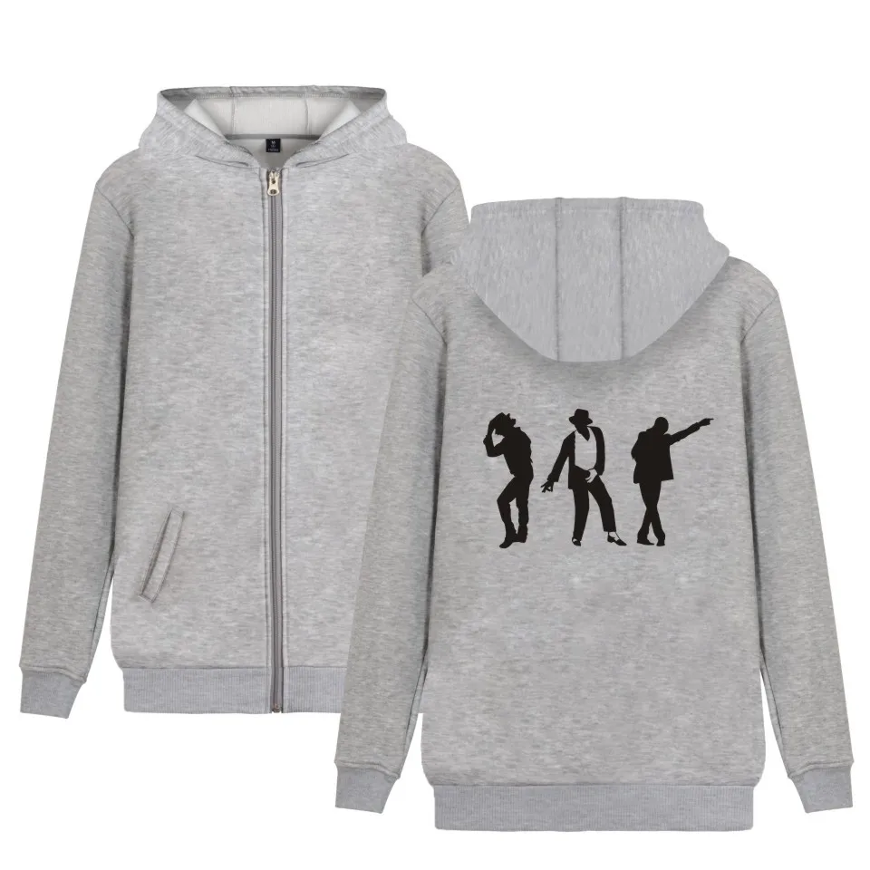 

Michael Jackson Moonwalk Silhouette fashion hip hop men women zipper hoodies jackets Sweatshirts zip up long sleeve hooded tops