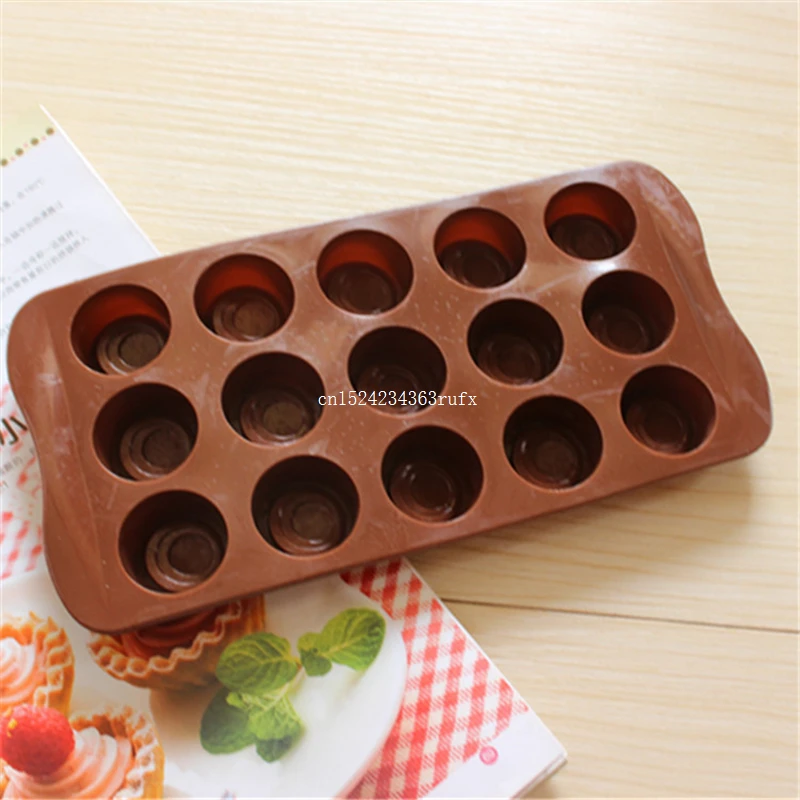 120 pcs 15 Holes Round Cake Molds 3D Handmade Silicone Cupcake Jelly Cookie DIY Baking Tools Mini Muffin Soap Maker