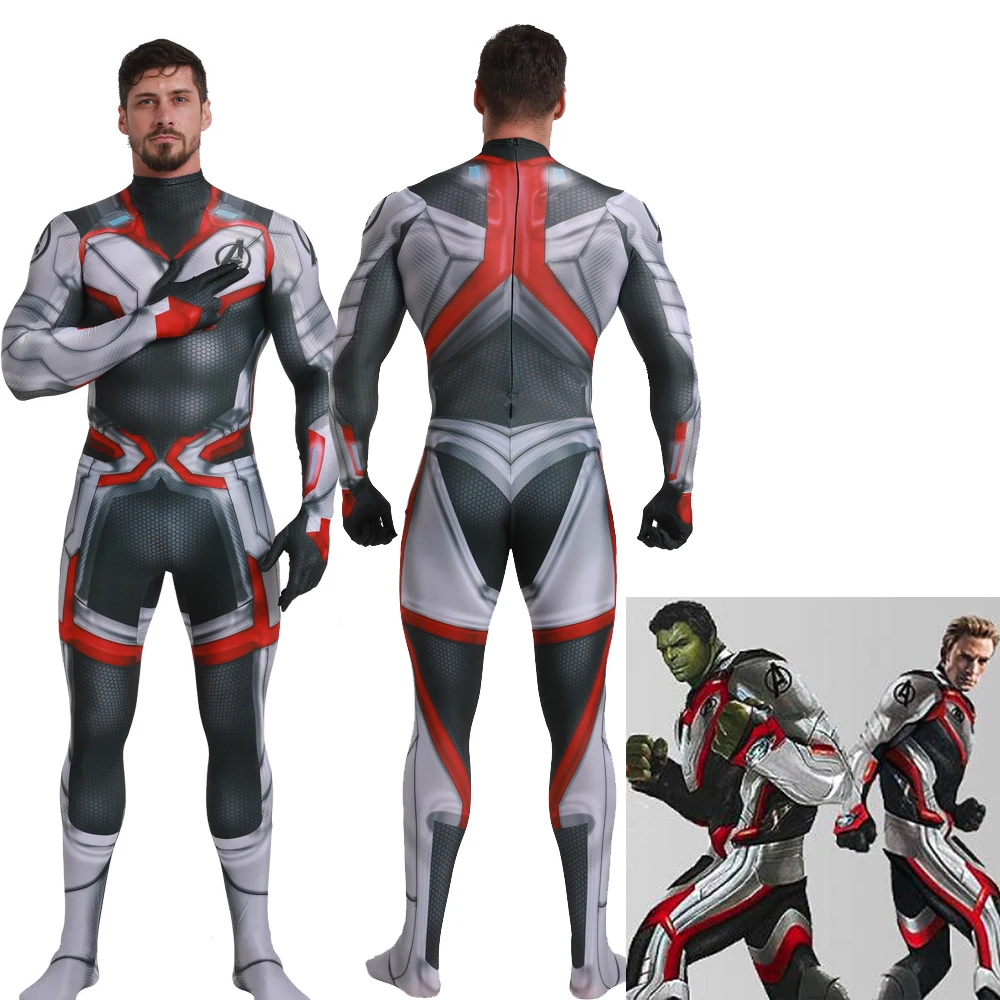 Disfraz de superhéroe de Endgame Quantum Realm, mono Zentai, monos para adultos y niños, gran oferta