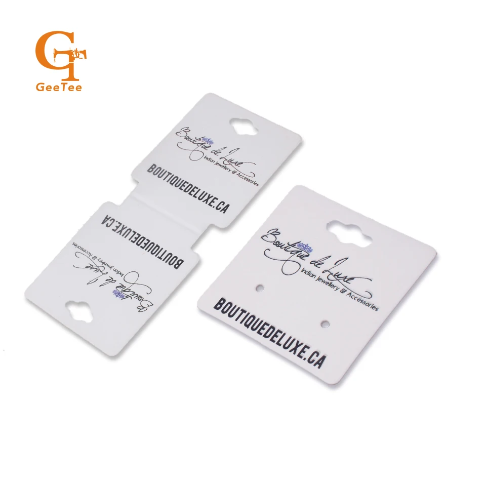 

custom customized logo brand name printing earring necklace display cards holder, printed jewelry tags, OEM earring tags