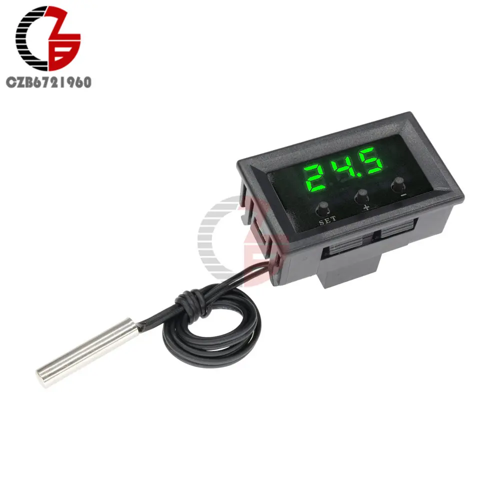 12V W1209 Digital Thermostat Temperature Controller Thermal Regulator Car Incubator Aquarium Thermometer Red Blue LED Display