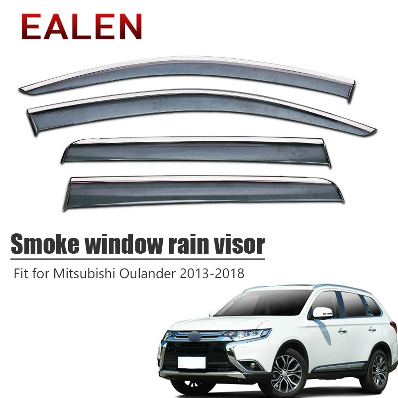 EALEN For Mitsubishi Outlander 2013 2014 2015 2016 2017 2018 Deflectors Guard Accessories 4Pcs/1Set Smoke Window Rain Visor