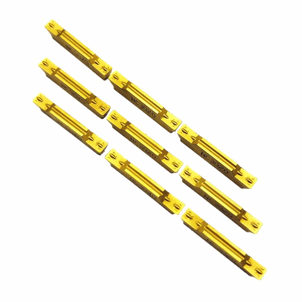 10PCS strumento Tornio MGMN300 M NC3030 Carburo di lama di metallo strumento di svolta MGMN 300 tornio utensili CNC parti di sbozzare e strumenti scanalatura