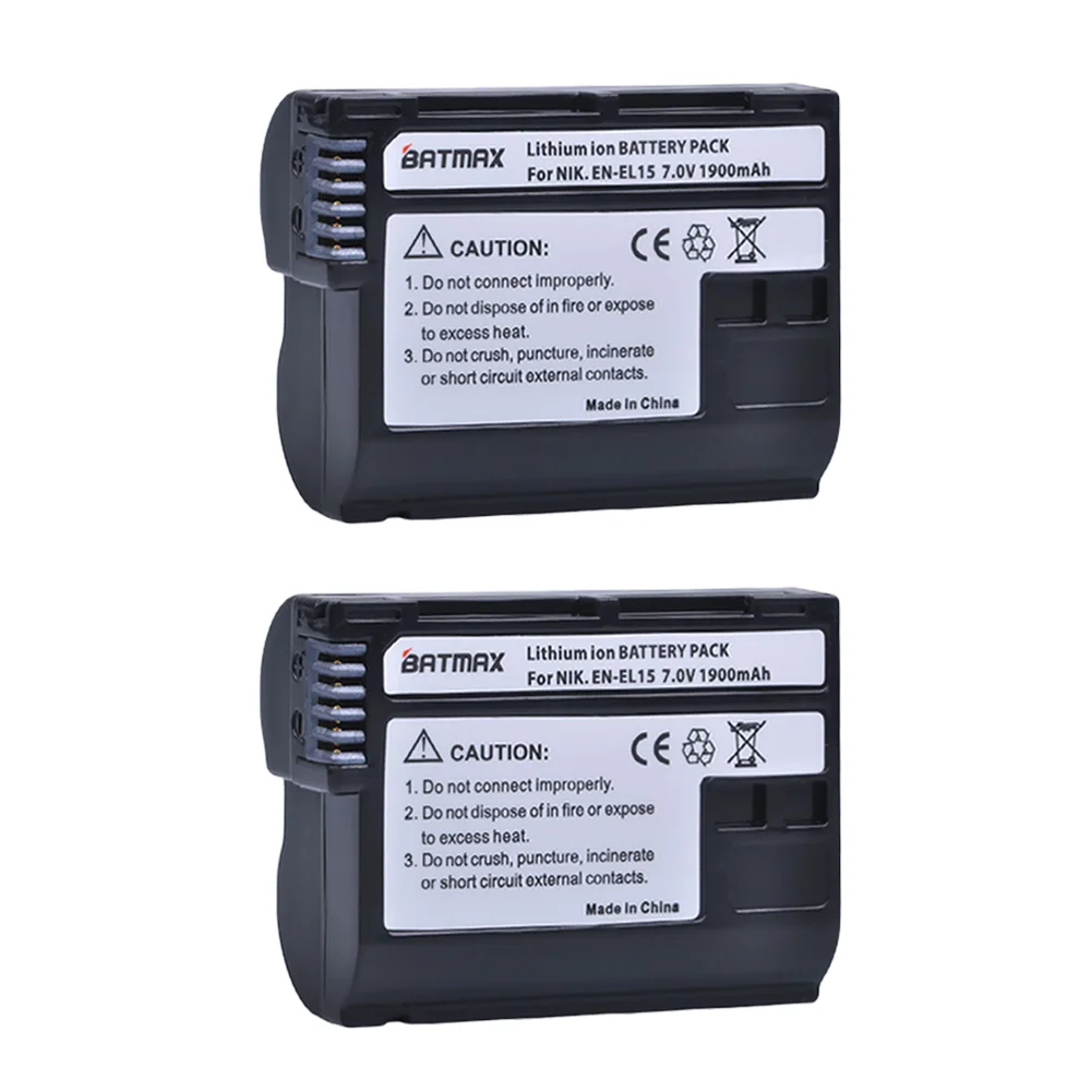 

Batmax 1900mAh EN-EL15 ENEL15 EN EL15 Decoded Camera Battery for Nikon DSLR D600 D610 D800 D800E D810 D7000 D7100 D7200 V1