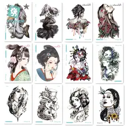 21*15cm Large Big Arm Back Body Tattoo Sticker Sexy Girl Woman Tattoo Designs Temporary Tattoo New Arrival 2016 Fashion