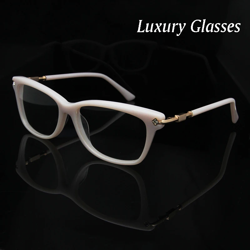 ESNBIE Original Hand Made Woman Eyeglass Frames with Rhinestones Fashion Eye Glasses Frames for Women Glasses Optical oculos