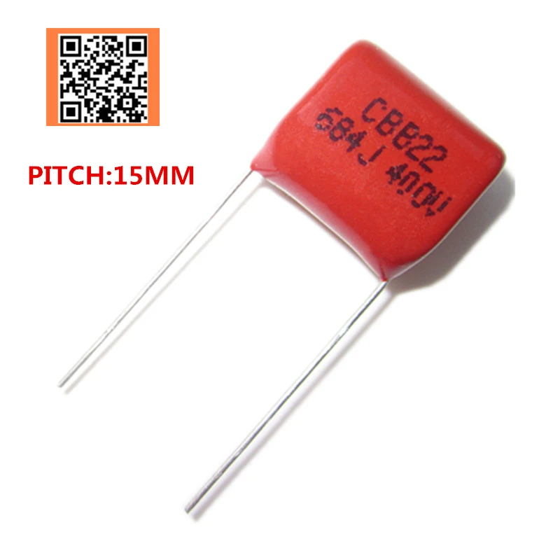 10pcs 400V 0.47UF 470NF 474J 0.68UF 680NF 684J Pitch 15mm 400V 5% DIP CBB Polypropylene film capacitor